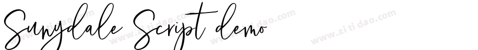 Sunydale Script demo字体转换